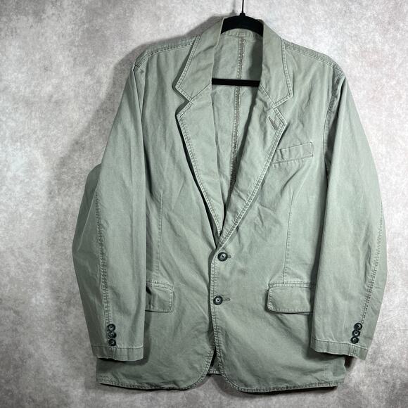 Vintage L.L. Bean Blazer Jacket Mens‎ 40R Gray Two-Button Utility Outdoors Field - Picture 1 of 9